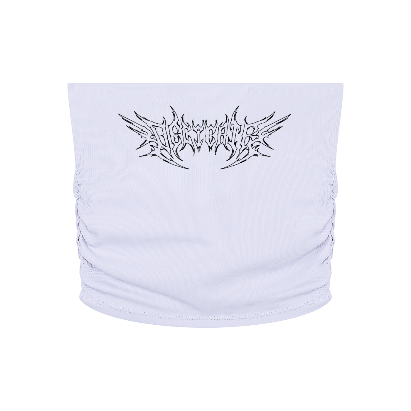 Delicate Metal Font Cropped Yoga Tube Top