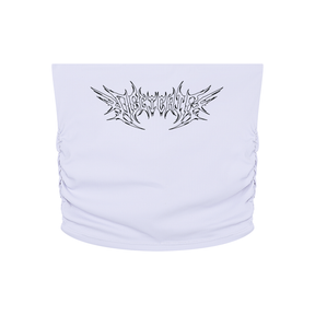 Delicate Metal Font Cropped Yoga Tube Top
