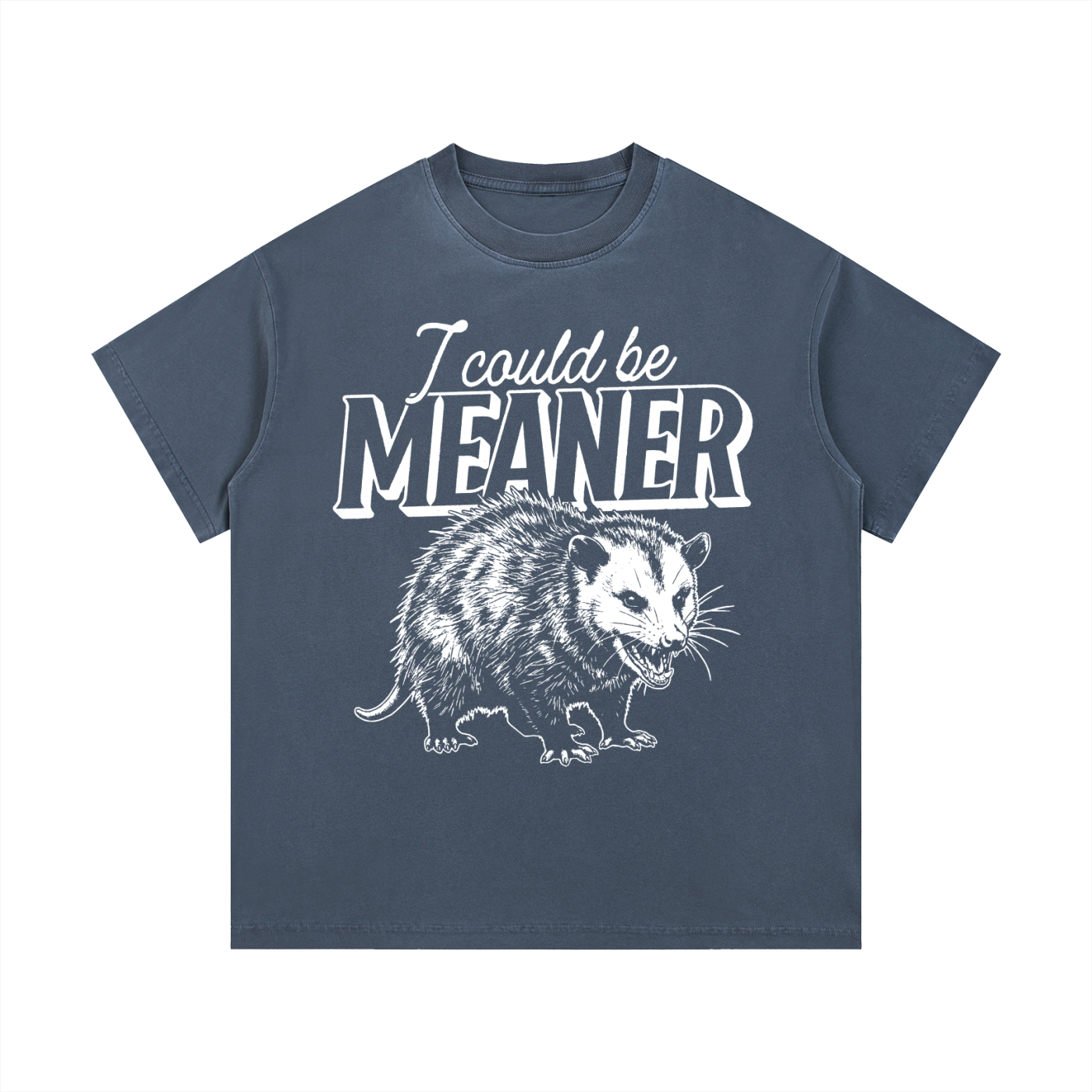 Meaner Opossum Vintage Wash Cotton T-Shirt