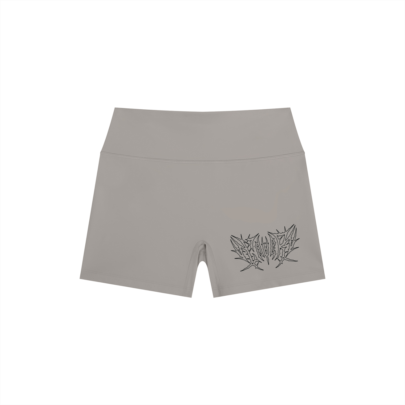 Lover Metal Font High Rise Yoga Shorts