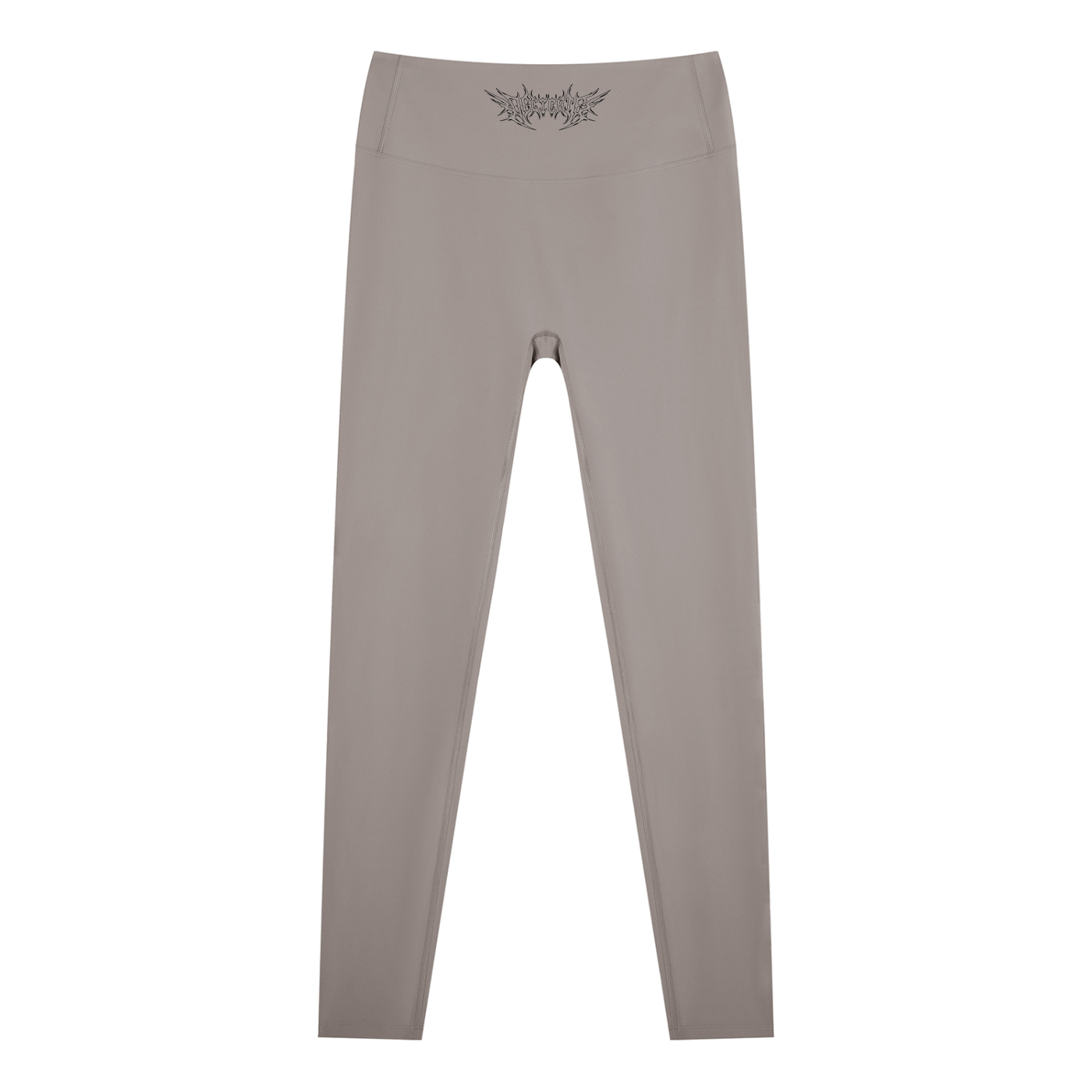 Delicate Metal Font High Waisted Ankle Leggings