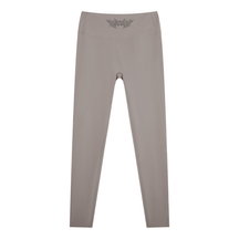 Delicate Metal Font High Waisted Ankle Leggings