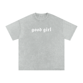 Good Girl Acid Washed Oversized Tee