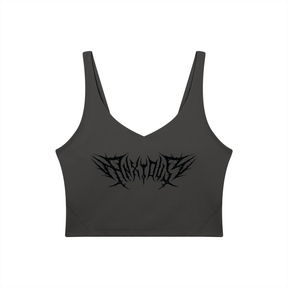 Anxious V-Neck Long Line Sports Bra