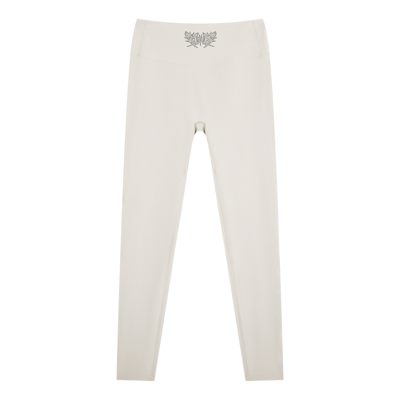 Lover Metal Font High Waisted Ankle Leggings