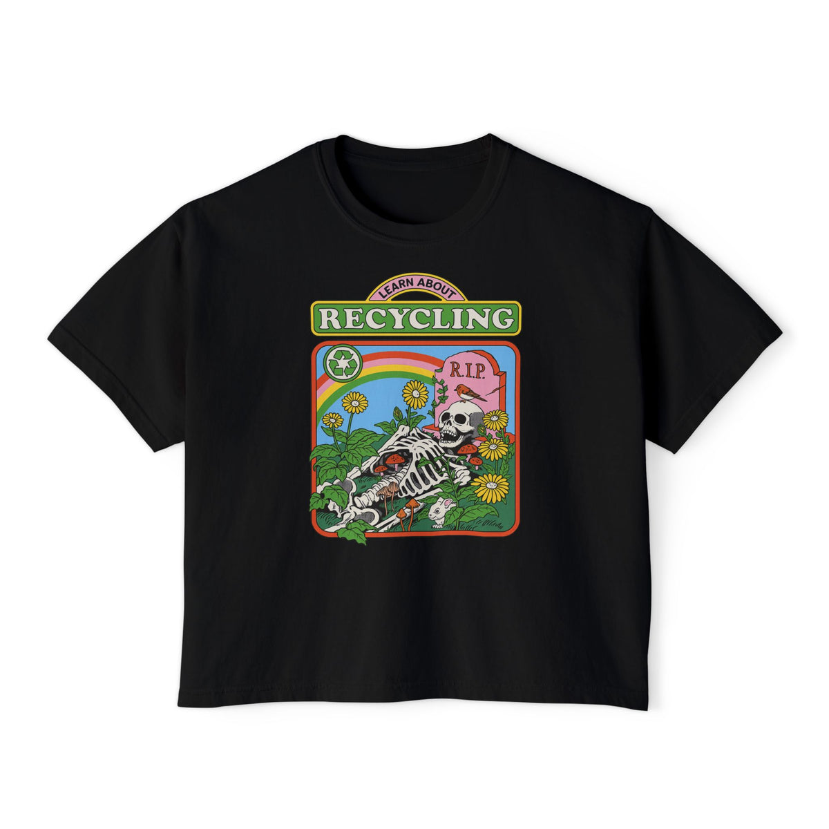 Learn About Recycling Skeleton Crop Top
