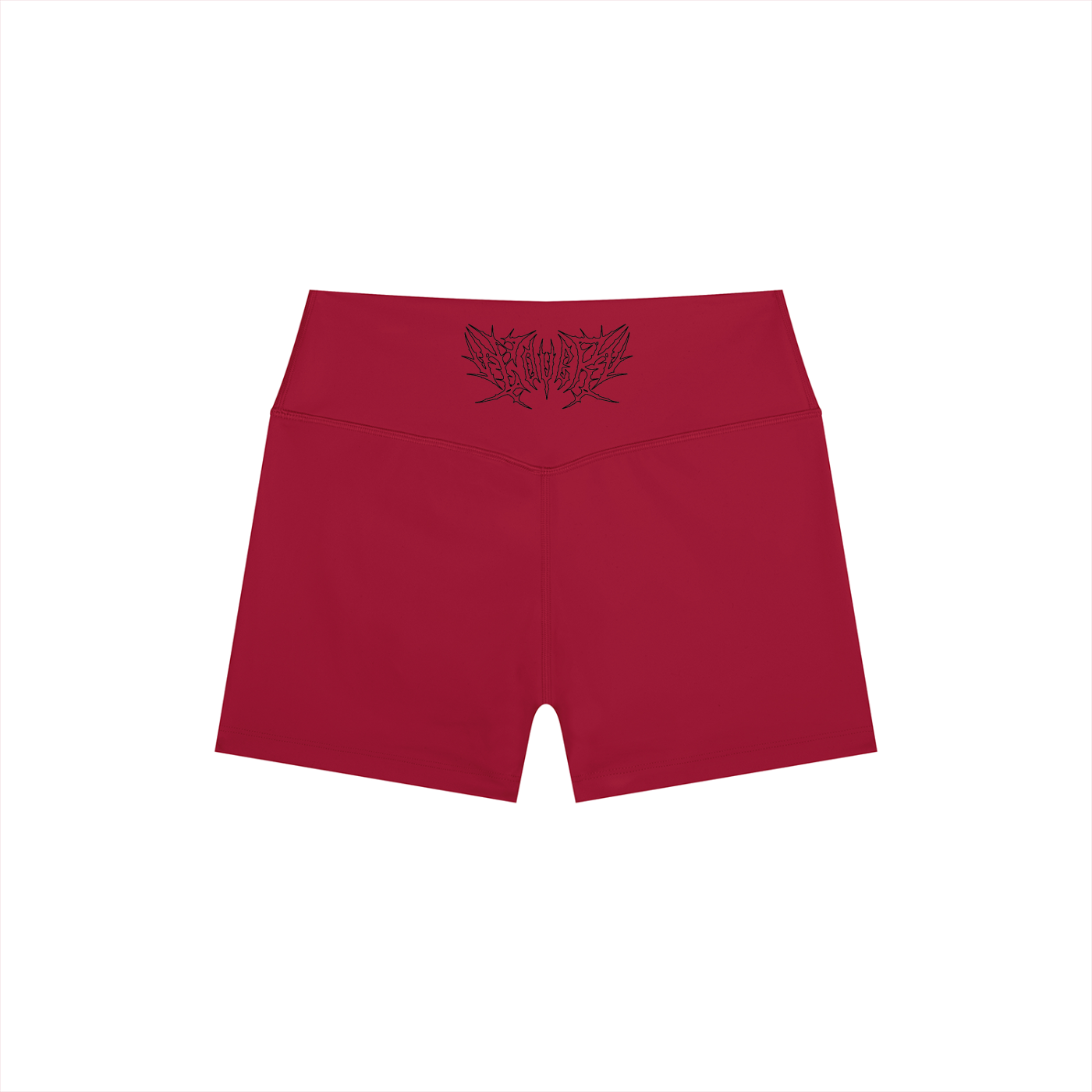 Lover Metal Font High Rise Yoga Shorts