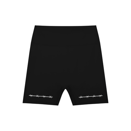 Barbed Wire High-Waisted Scrunch Yoga Shorts