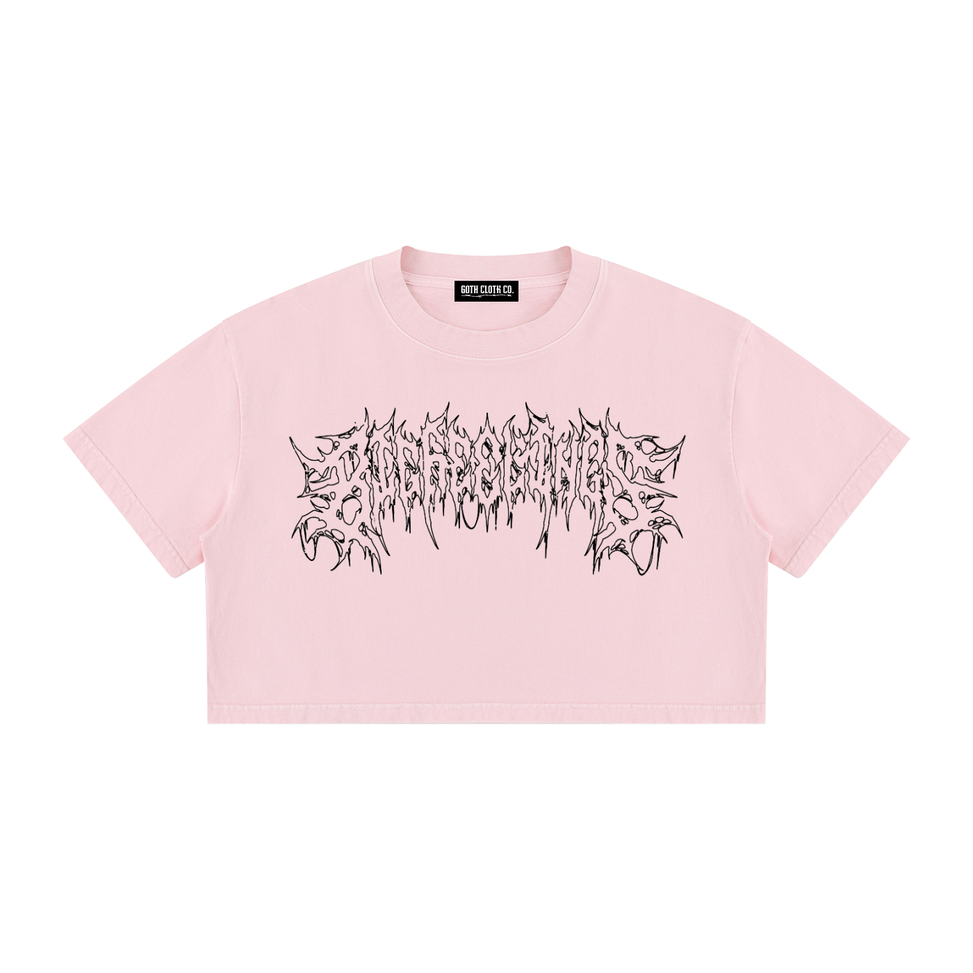 Big Feelings Metal Font Mineral Wash Crop Top