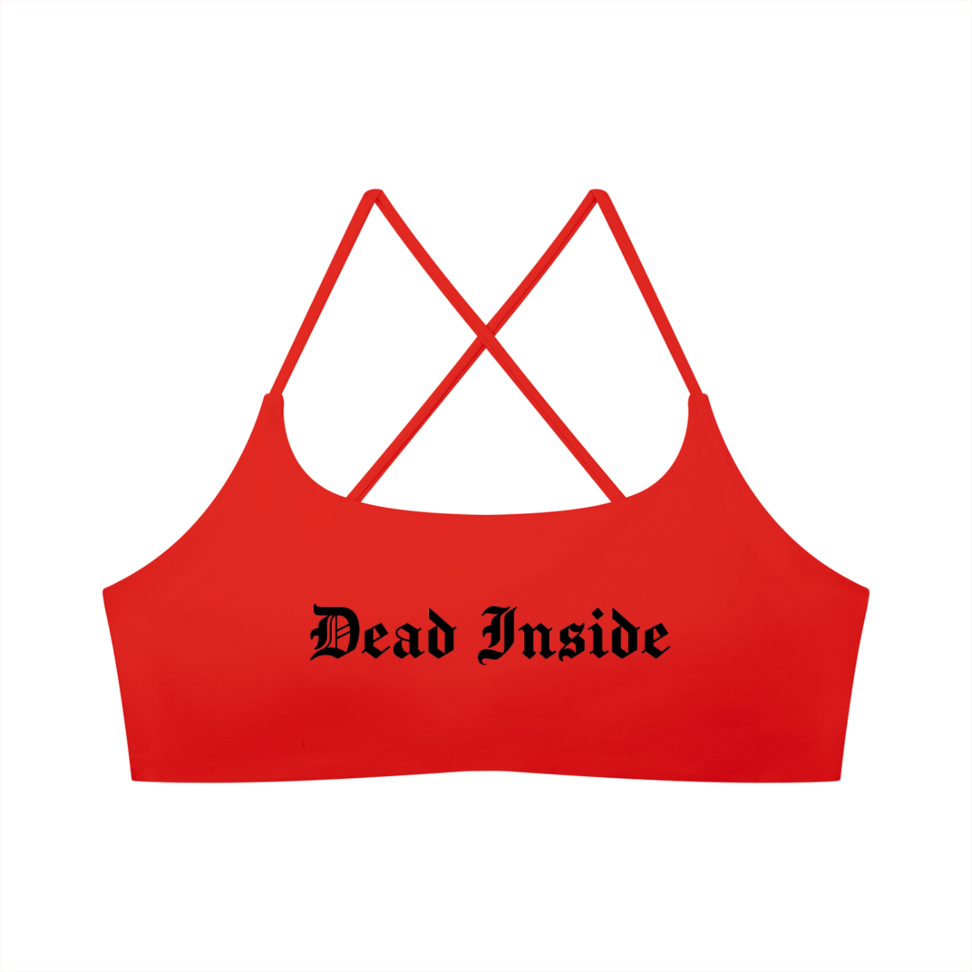 Dead Inside Women's Cross Strap Sports Bra