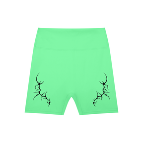Thorned High-Waisted Scrunched Yoga Shorts
