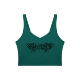 Anxious V-Neck Long Line Sports Bra