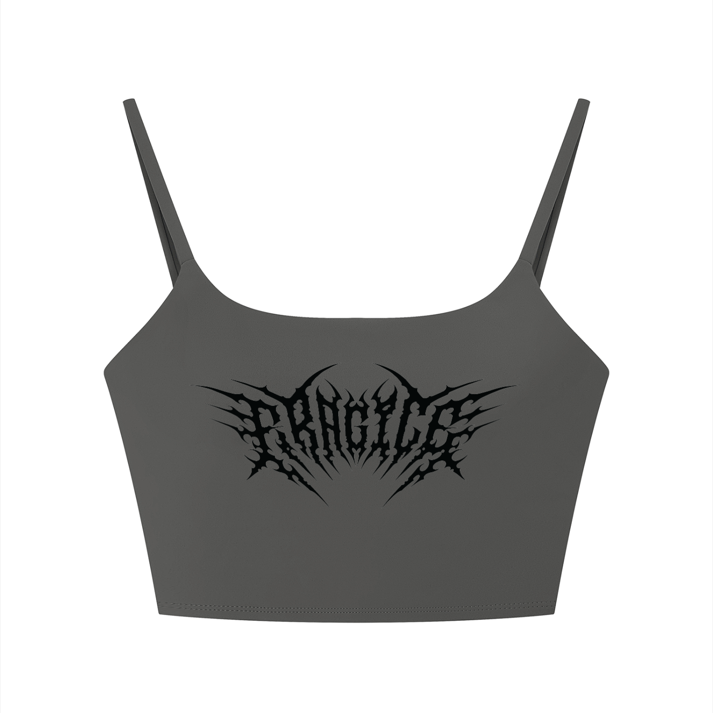 Fragile Metal Font Sports Bra