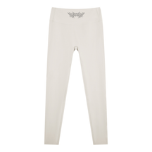 Delicate Metal Font High Waisted Ankle Leggings