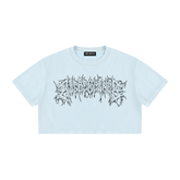 Big Feelings Metal Font Mineral Wash Crop Top