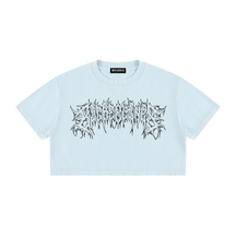 Big Feelings Metal Font Mineral Wash Crop Top