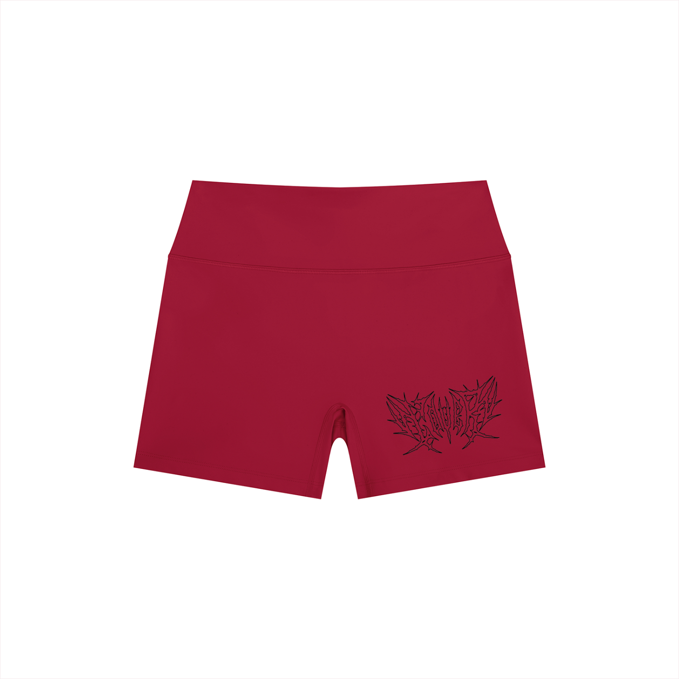 Lover Metal Font High Rise Yoga Shorts
