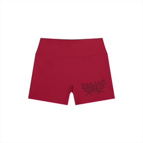 Lover Metal Font High Rise Yoga Shorts