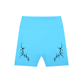 Thorned High-Waisted Scrunched Yoga Shorts