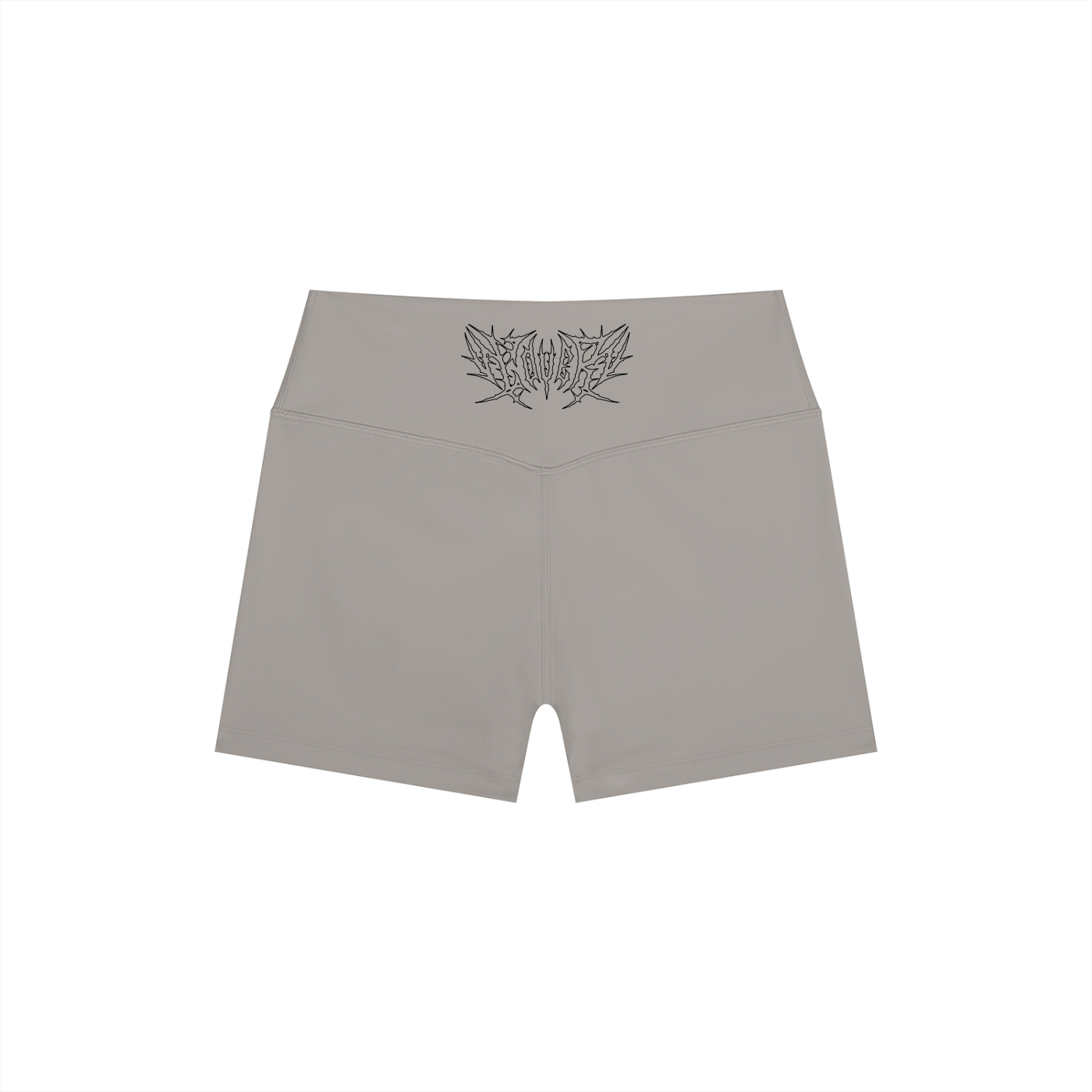 Lover Metal Font High Rise Yoga Shorts