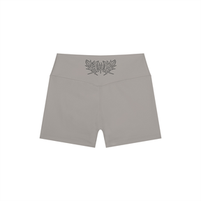 Lover Metal Font High Rise Yoga Shorts
