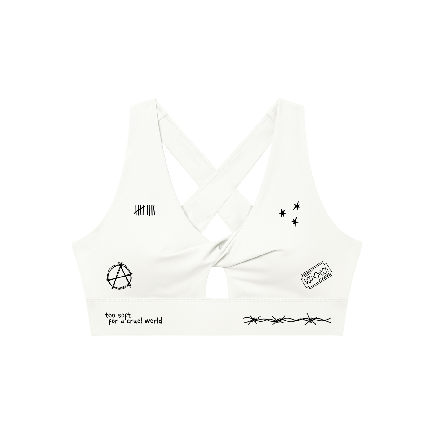 Mental Notes Twist Front Sports Bra