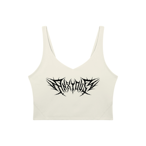 Anxious V-Neck Long Line Sports Bra