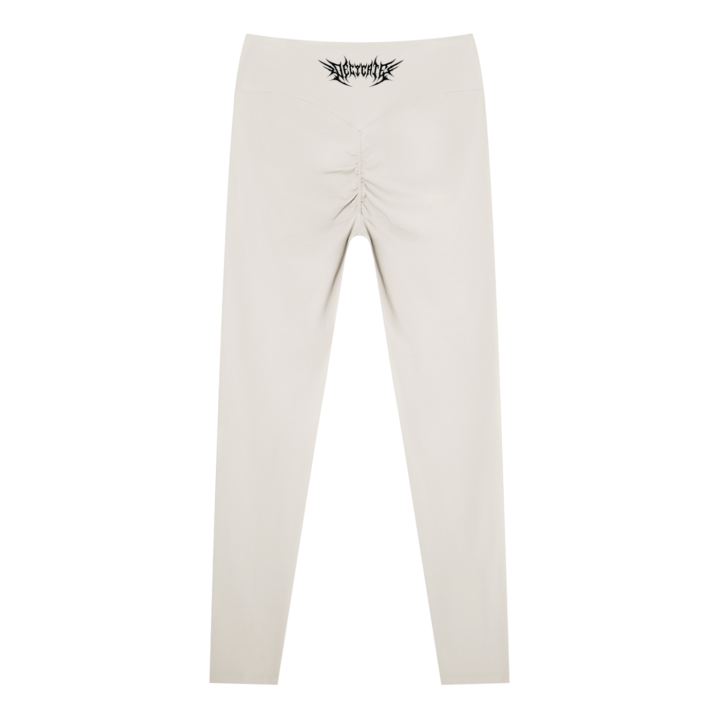 Delicate Metal Font High Waisted Ankle Leggings