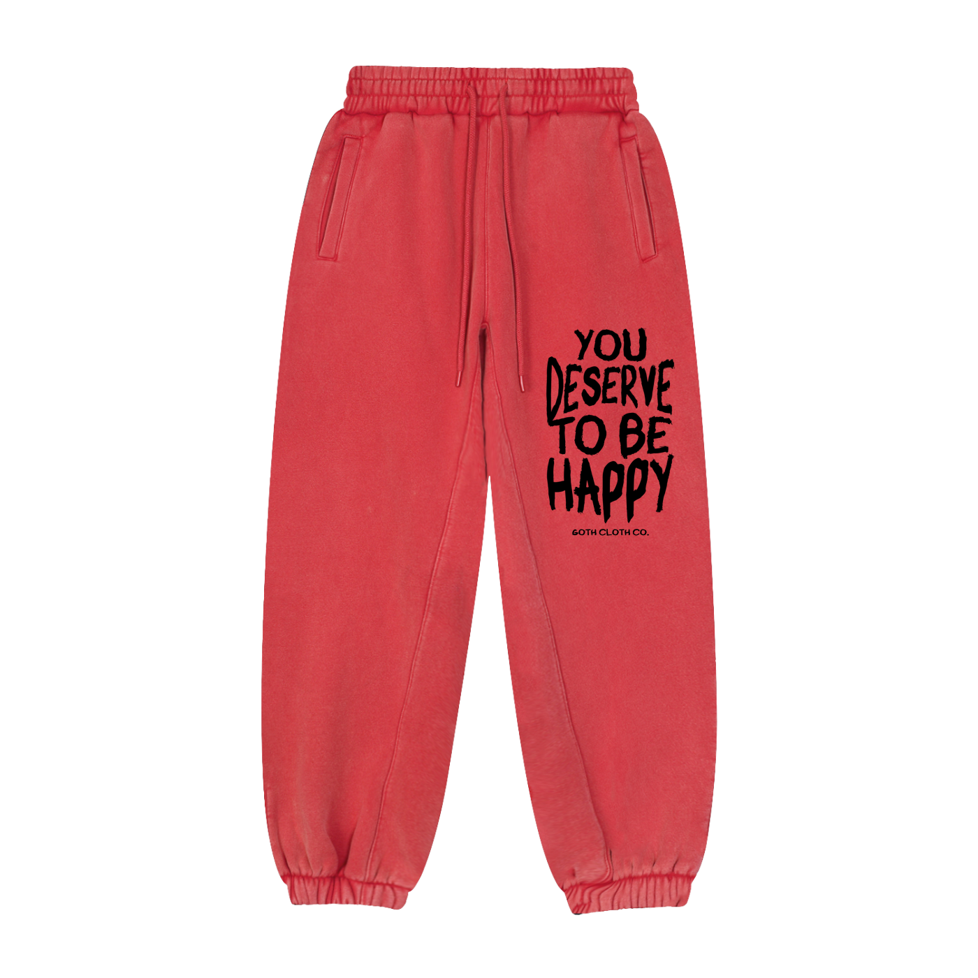 You Deserve to be Happy Vintage Wash Joggers