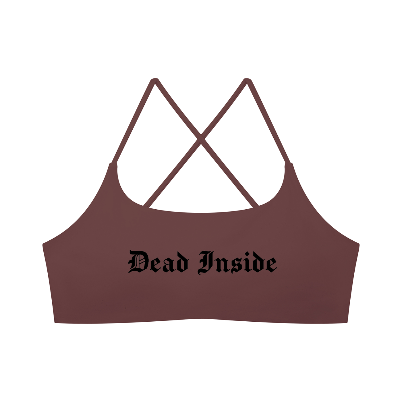 Dead Inside Women's Cross Strap Sports Bra