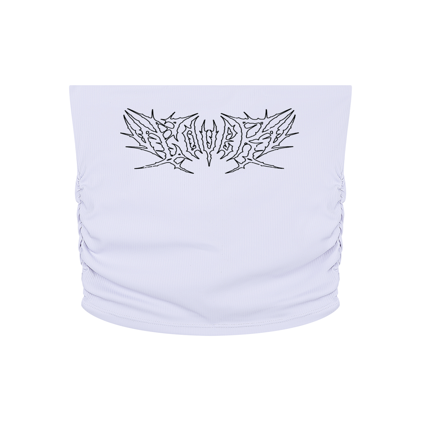 Lover Metal Font Cropped Yoga Tube Top