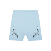 Thorned High-Waisted Scrunched Yoga Shorts