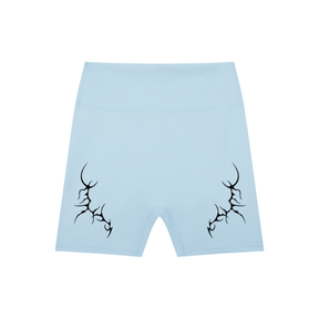 Thorned High-Waisted Scrunched Yoga Shorts