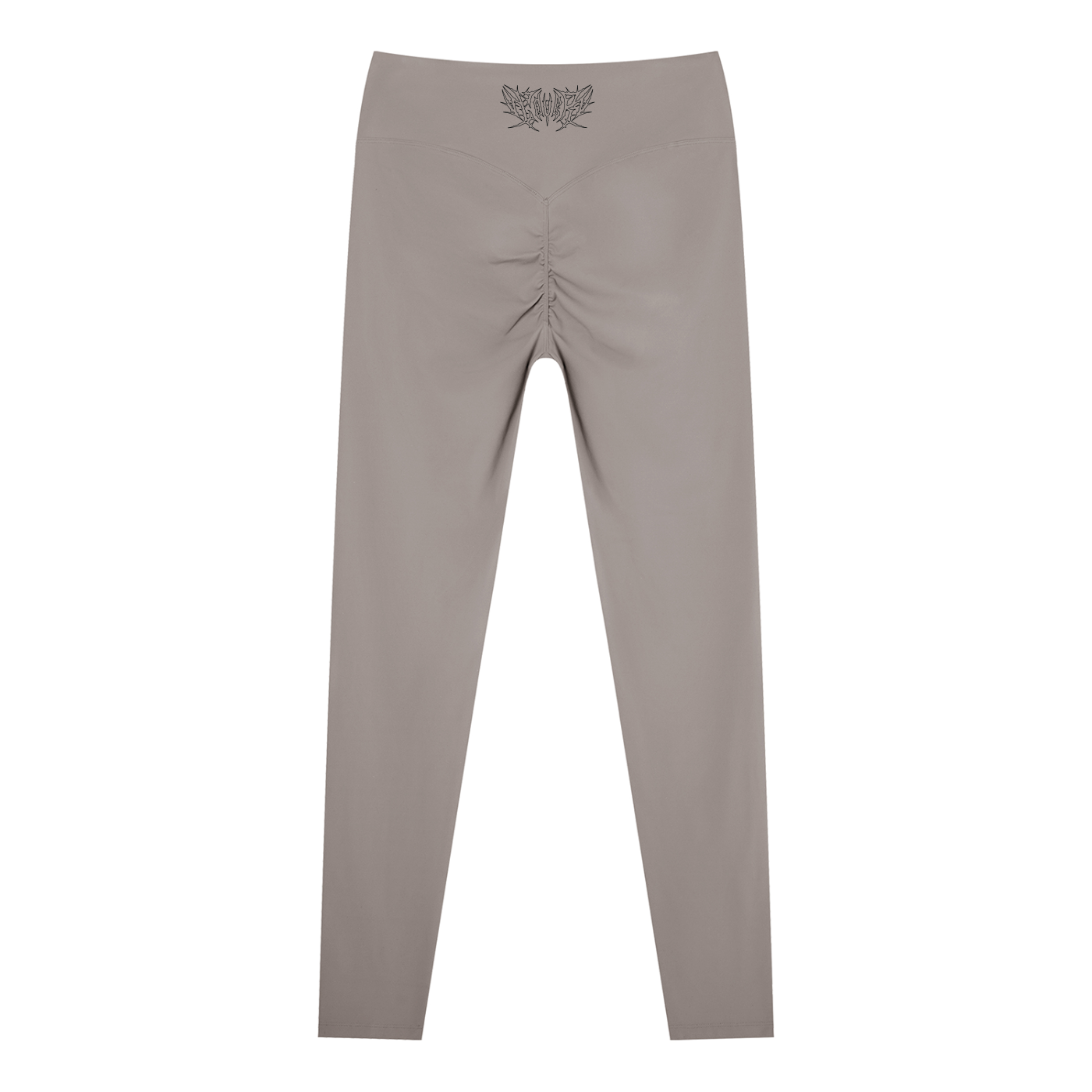 Lover Metal Font High Waisted Ankle Leggings