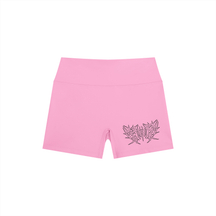 Lover Metal Font High Rise Yoga Shorts