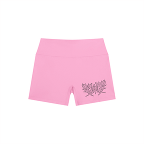 Lover Metal Font High Rise Yoga Shorts
