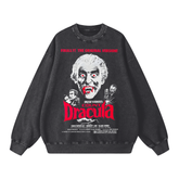Vintage Dracula Poster Acid Wash Sweatshirt