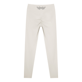 Delicate Metal Font High Waisted Ankle Leggings