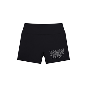 Lover Metal Font High Rise Yoga Shorts