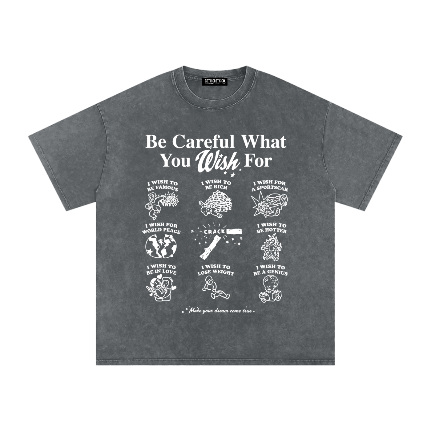 Snow Washed Oversized Cotton T-Shirt