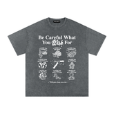 Snow Washed Oversized Cotton T-Shirt