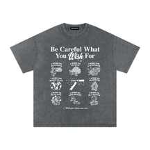 Snow Washed Oversized Cotton T-Shirt