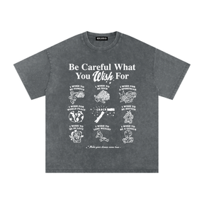 Snow Washed Oversized Cotton T-Shirt
