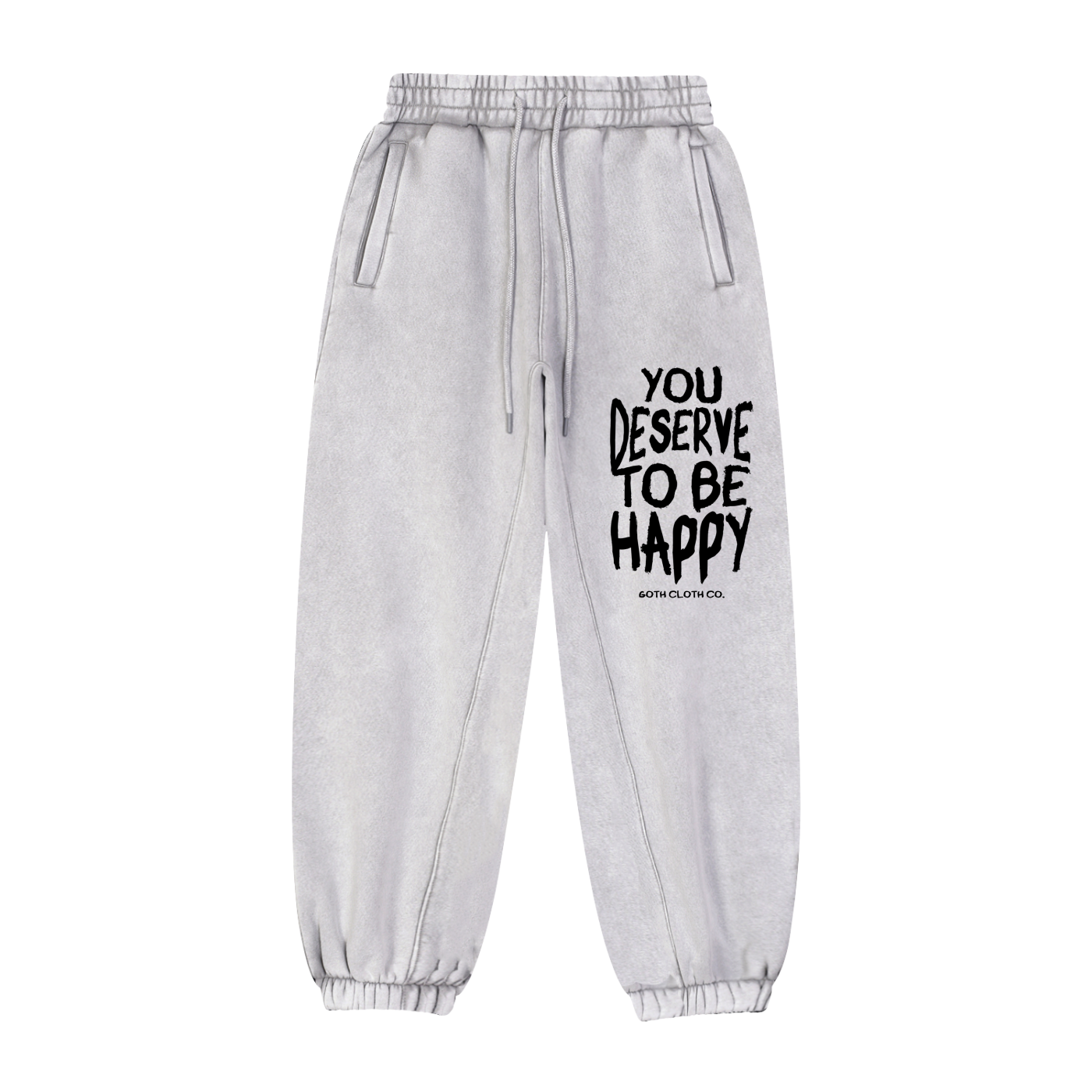 You Deserve to be Happy Vintage Wash Joggers