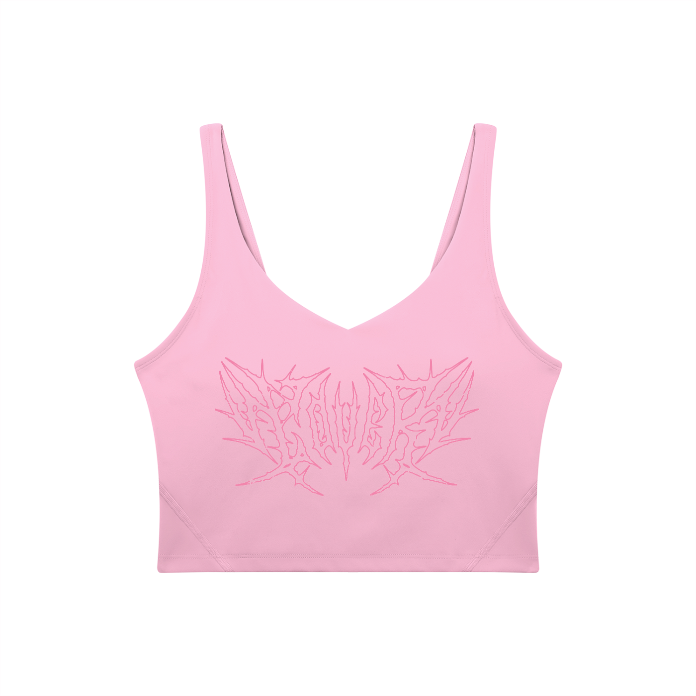 Lover Metal Font Long Line Sports Bra