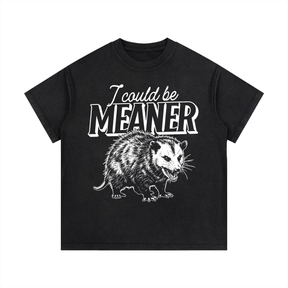Meaner Opossum Vintage Wash Cotton T-Shirt