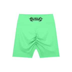 Barbed Wire High-Waisted Scrunch Yoga Shorts