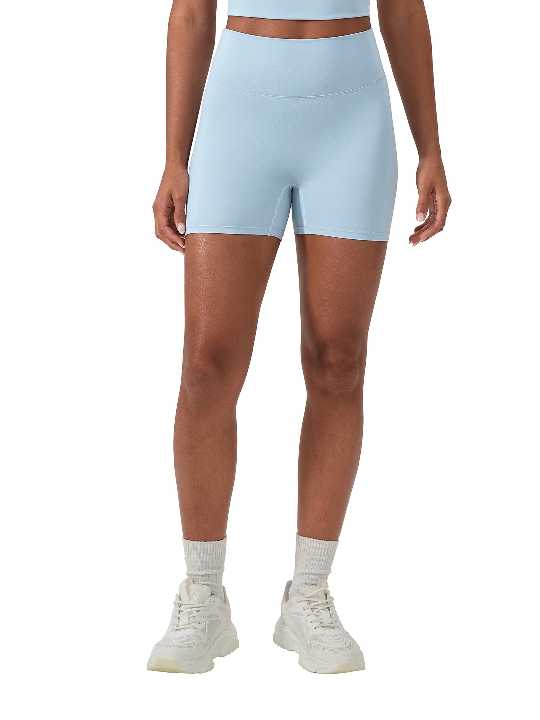 Thorned High-Waisted Scrunched Yoga Shorts