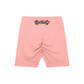 Barbed Wire High-Waisted Scrunch Yoga Shorts