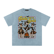 Girls Will Be Girls Witches Acid Wash Oversized T-Shirt